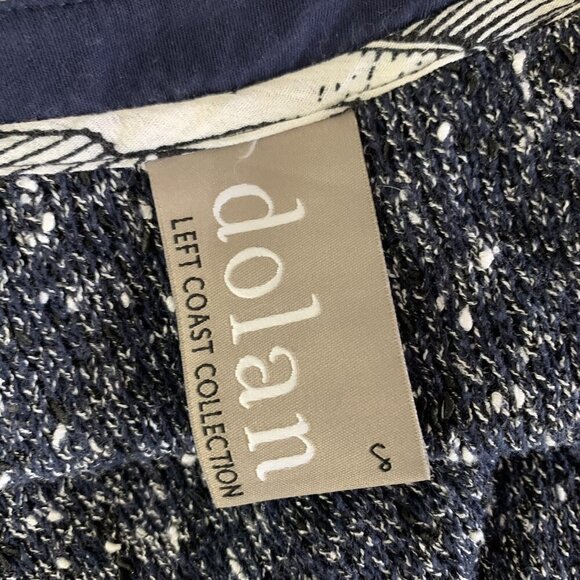 Dolan Left Coast Navy Boucle Knit Longline Open Cardigan Sweater Coat S Cozy - Picture 5 of 6